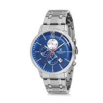 Relógio Analógico Masculino Daniel Klein Exclusive DK12228-2 - Prata e Azul