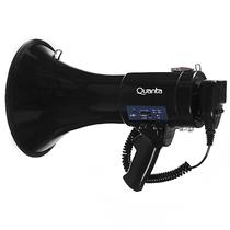 Megafone Quanta QTMER250 250 Watts P.M.P.O com Gravador e Sirene - Preto