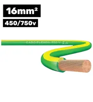 Cabo Flexsil 450/750V 1*16MM 100M Verde/Amarelo(Brasileirinh