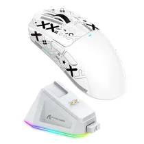 Mouse Attack Shark X11, Wireless, USB-C, Bluetooth, Base RGB, 22000DPI, Branco