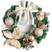 Guirlanda de Decoração de Natal JT25-YT5024 40CM - Branco
