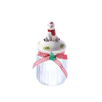 Pote Natalino de Vidro 7.7X14CM 300ML