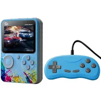 Console Portátil Game Box G5 de 3" com 500 Jogos - Azul/Cinza + Controle (Inglês/Chinês)