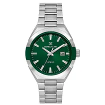 Relogio Analógico Masculino Daniel Klein DK.1.14145-3 Premium Gents / Pulseira de Aço Inoxidável - Prata/Verde