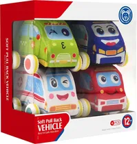Soft Pull Back Vehicle Huanger - HE0204 (4 Peças)