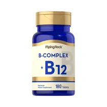 Suplemento Piping Rock B-Complex +B12 180 Tabletas