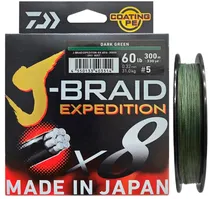 Linha Multifilamento Daiwa J-Braid Expedition X8 0.32MM 60LB 300M