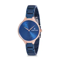 Relógio Analógico Feminino Daniel Klein Fiord DK12196-5 - Azul e Rosa Ouro