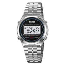 Relògio Masculino Digital Skmei 2146 Si Silver