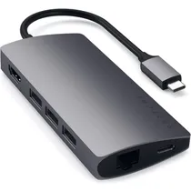 Adaptador USB-C Satechi ST-TCMA2M Alumínio Multiport - Cinza