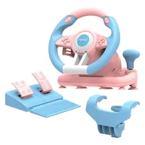 Volante e Pedal PXN V3 Pro para PC / PS3 / PS4 / Xbox One / Xbox Series / Switch - Azul e Rosa