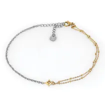 Tornozeleira Feminina Daniel Klein DKJ.5.50009-3 - Prata/Gold