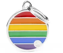 Medalha de Identificação Myfamily Rainbow Círculo BH54MC
