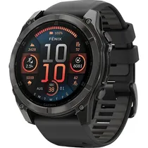 Relógio GPS Garmin Fēnix 8 51MM Amoled Sapphire 010-02905-20 Carbon Gray/DLC Titanium Black - Pebble Gray