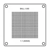 Bga Stencil Universal 40X40 1.1 B-0.60
