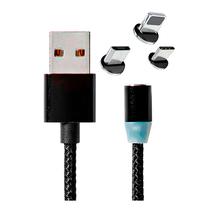 Cabo Magnetico Smartzla USB 2.0 A Lightning Type-C Micro USB SAT-C005 1M - Preto