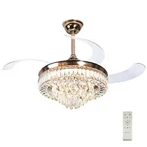 Ventilador Satellite A-FAN8101 Teto c/ Luminaria 66W Dourado Bivolt