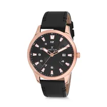 Relógio Analógico Masculino Daniel Klein Premium DK12218-2 - Preto e Rosa Ouro