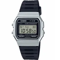 Relógio Casio F-91WM-1BDF Unissex Digital - Preto/Cinza