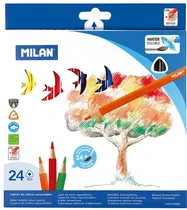 Lápis de Cor Milan Aquarela 0742324 - (24 Unidades)