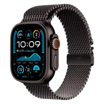 Apple Watch Ultra 2 MX5V3LW/A Celular + GPS Caixa Titanio 49MM Preto - Milanes de Titanio Preto M/L