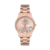 Relógio Analógico Feminino Daniel Klein Premium DK.1.12612-5 - Rosa Ouro