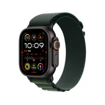 Apple Watch Ultra 2 49MM MX4T3LW/A / Caixa Black Titanium / Pulseira Alpine Loop Dark Green Tamanho G