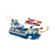 Juguete de Construcción Cogo Police 4164 Police Patrol Ship 285 Piezas  Juguete de ...