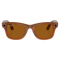Oculos Smart Ray-Ban Meta Wayfarer Large Shiny Caramel Polar/Brown