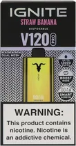 Vape Descartável Ignite V120 Pro Straw Banana 12000 Puffs Dual Mesh Gold