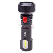 Lanterna LED Tatico Luo LU-320 Recarregável / 1W / 80M / 400MAH / 110-220V ~ 50/ 60HZ - Preto/ Vermelho