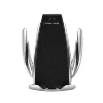 Carregador Sem Fio para Carro 2 Em 1 S5 Smart Wireless Charger - Prata