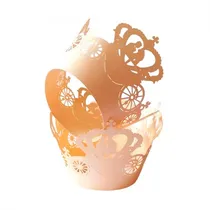 Kit Wraps para Cupcakes Carruagem W50 Nude 25PCS