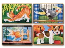 Puzzles Animais Madera Melissa & Doug 13790 (4 X 12 Peças)