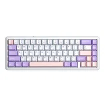 Teclado Aula F65 65% RGB s/fio SW.Nimbus V3 Ingles Branco/Roxo