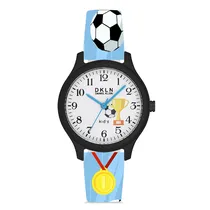 Relogio Analógico para Criança Daniel Klein DK.1.12765-4 DKLN Kids / Pulseira de Silicone - Azul Claro/Preto