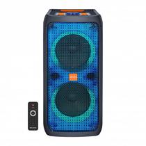 Caixa de Som / Spekear Portatil Megastar FIESTABOX1880 com Controle Remoto / 2X8" / Bluetooth / USB / SD / Aux / Mic / 18000W / LED / 110-220V ~ 50/ 60HZ - Preto