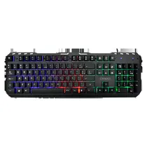 Teclado Gamer Satellite AK-851 RGB com Fio - Prata e Preto