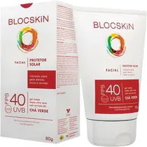 Protetor Solar Blocskin Facial SPF 40 Chá Verde - 80G
