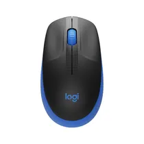 Mouse Logitech M190 - Sem Fio - 1000 Dpi - Preto e Azul