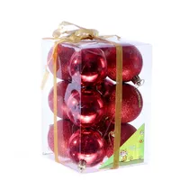 Bola de Natal Vermelha AD86107-R 12UN 6CM