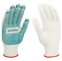 Total Guantes TSP11102 Algodon c/Puntos de PVC (T) XL