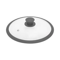 Tapa de Vidrio Con Borde de Silicona LFH-8938 26 CM Gris