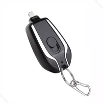 Carregador Portátil Chaveiro / 1500MAH / Compatível com iPhone Lightning - Preto