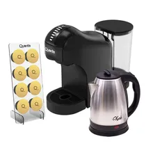 Cafeteira Quanta QTCMC50 220V - Preto + Porta Cápsulas + Jarra KB2L