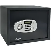 Cofre Digital Quanta QTCOF25 / 25 Litros / Senha de 8 Dígitos / A Pilha / 11 Digitos / Alarma - Cinza
