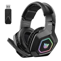 Fone de Ouvido Onikuma Gaming B100 Bluetooth/ 2.4G/ Wired/ Mic/ RGB - Black