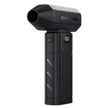 Mini Soprador de Ar Elétrico Sem Fio Hengda X8 YQ10516 / 5 Velocidades / com Lanterna / Recarregavel - Preto