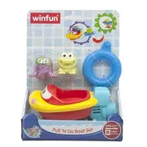 Winfun Bebes Juego de Botes para El Baño Jala Y Anda Plastico 3+ Meses Multicolor