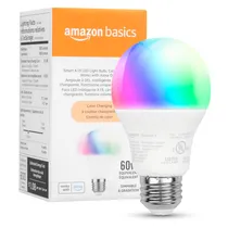 Lampada Amazon Basics Smart A19 LED Light Bulb Multicor 9W - Branco